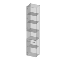 Hängehochschrank mit 2 Türen Devo Sonus 2.0 links BxHxT 38x186x30 cm dakar suedette matt/Eiche