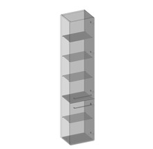 Hängehochschrank mit 2 Türen Devo Sonus 2.0 rechts BxHxT 38x186x30 cm classico muschel