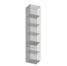 Armoire haute suspendue avec 2 portes Devo Sonus 2.0 gauche lxhxp 38x186x30 cm fjord