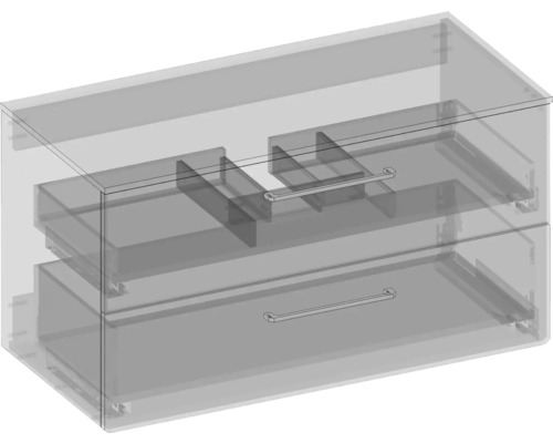 Meuble sous-lavabo avec deux tiroirs