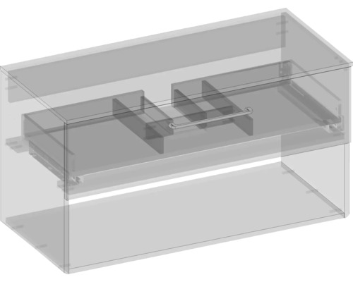 Schéma d''un meuble sous-vasque avec tiroir