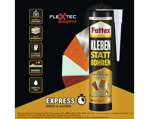 Pattex Kleben statt Bohren Express Klebstoff Tube