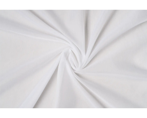Tissu de rideau blanc avec des plis
