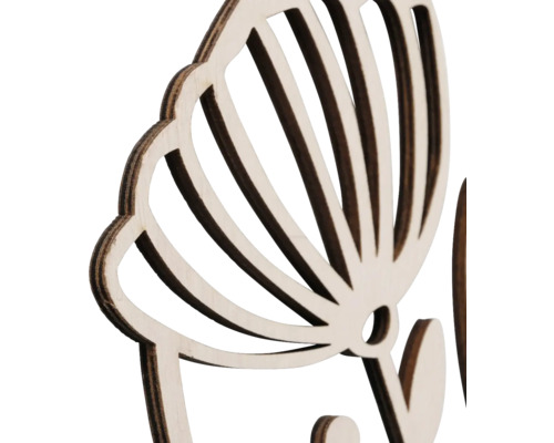 Fleur décorative en bois pour les projets de bricolage