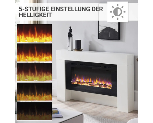 Elektrokamin mit fünfstufiger Helligkeitseinstellung