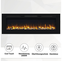 Cheminée électrique Balderia Fiamma 60" 2000 watts y compris télécommande