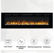 Elektrische Kaminfeuer Balderia Fiamma 68" 2000 Watt inkl. Fernbedienung