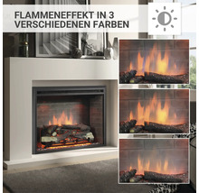 Cheminée électrique avec effet de flamme en trois couleurs