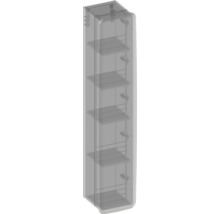 Armoire haute suspendue avec 1 porte Devo Oval droite lxhxp 34x165x33 cm blanc/chêne/noir