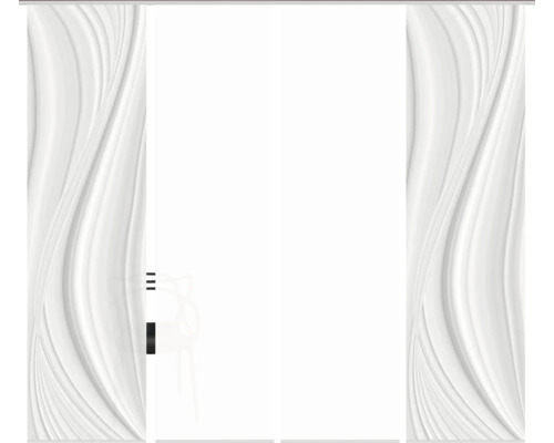 Panneau coulissant avec motif ondulé