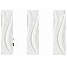 Panneau coulissant avec motif ondulé pour la décoration de fenêtre