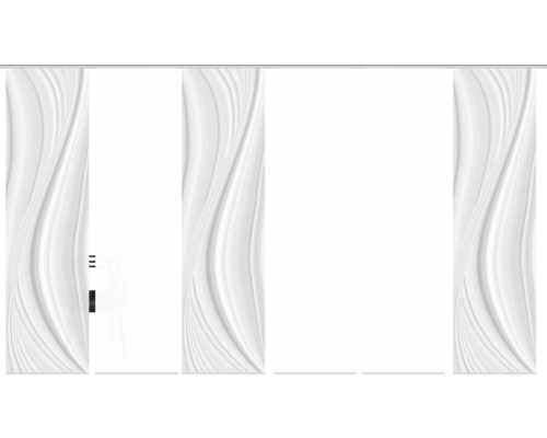 Panneau coulissant avec motif ondulé pour la décoration de fenêtre