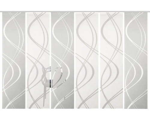 Panneau coulissant avec motif ondulé pour la décoration de fenêtre