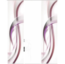 Porte coulissante avec motif abstrait