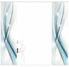 Porte coulissante avec motif ondulé abstrait