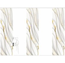 Panneaux décoratifs aspect marbre blanc et or