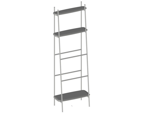 Regal mit drei Ablageflächen und Handtuchhalter