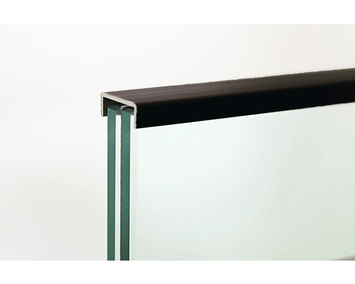 Profilé de serrage de verre avec plaque de verre