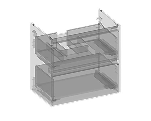 Waschbeckenunterschrank mit zwei Schubladen