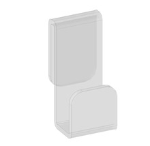 Haken für Wandregal Devo Etna 2.0 BxHxT 2x4.5x2 cm schwarz ET2-HPRZ-L09