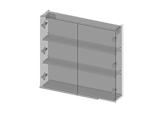 Wandschrank mit Fachböden und Schiebetüren
