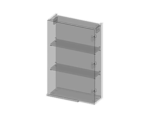 Armoire de salle de bain avec trois étagères