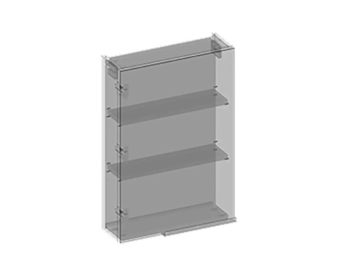 Armoire murale avec trois étagères