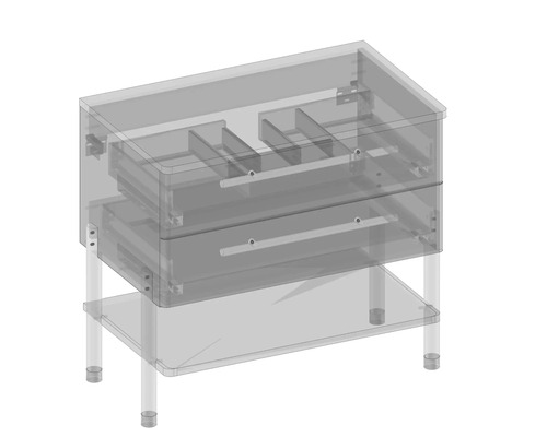Badezimmermöbel mit zwei Schubladen und Ablage