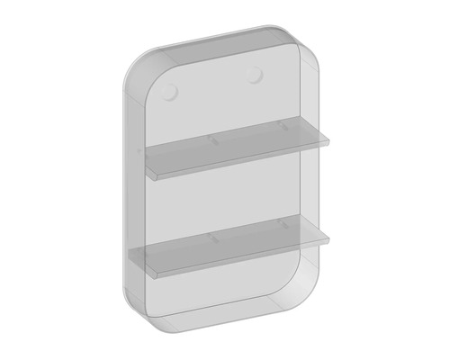 Wandregal mit zwei Ablagen zur Wandmontage