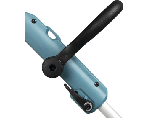 Detailansicht eines Gartenwerkzeugs mit Griff und Verstellmechanismus