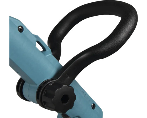 Griff einer Heckenschere mit Verstellknopf