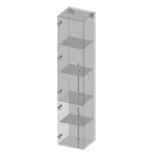 Armoire haute suspendue avec 2 portes Devo Sonet gauche lxhxp 35x164x32 cm structure light grey/chêne