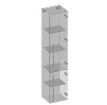 Hängehochschrank mit 2 Türen Devo Sonet rechts BxHxT 35x164x32 cm structure graphit/Eiche