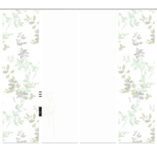 Panneau coulissant avec motif de feuilles