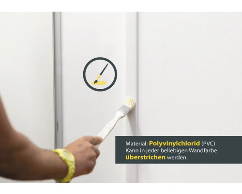 Symbol: Überstreichbarkeit mit Wandfarbe