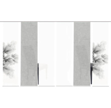 Panneau japonais avec motif floral et texture textile