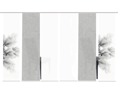 Panneau japonais avec motif floral et texture textile