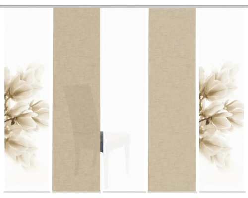 Panneau coulissant avec motif floral