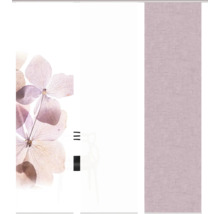 Panneau coulissant avec motif floral et aspect textile