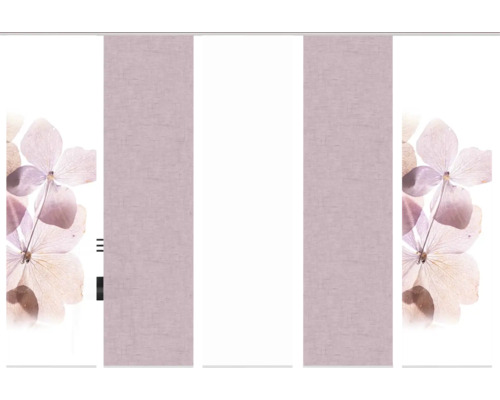 Schiebevorhang mit Blumenmuster