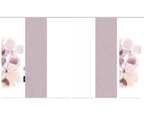 Schiebegardine mit Blumenmuster