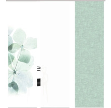 Panneau japonais avec motif floral et texture abstraite