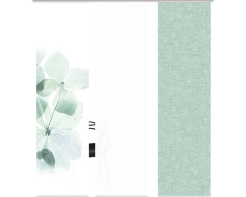 Panneau japonais avec motif floral et texture abstraite