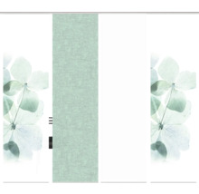 Porte coulissante avec motif floral et structure textile