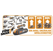 Akku Heckenschere WORX NITRO WG286E.9 20V ohne Akku und Ladegerät