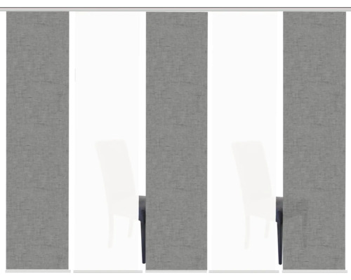 Rideau japonais en tissu en plusieurs parties avec chariot à panneaux