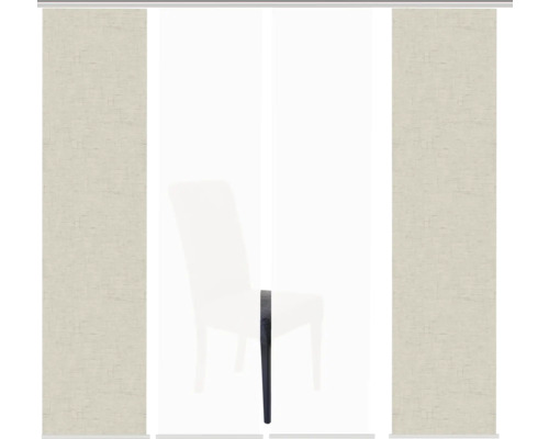 Panneau japonais aspect textile devant une chaise