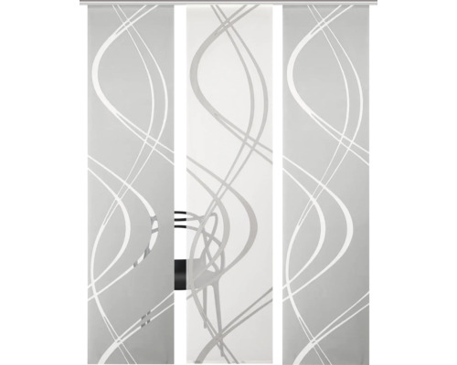 Panneau japonais avec motif incurvé pour la décoration de fenêtre