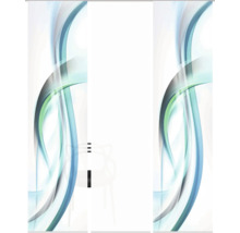 Porte coulissante avec motif abstrait pour décoration intérieure