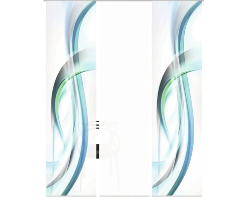 Porte coulissante avec motif abstrait pour décoration intérieure